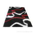 Black / Red, Coffee / White Hand-tufted Modern Polyester Shaggy Carpet Rugs, Luster Shaggy Rug